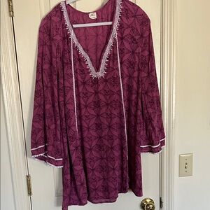 O'Neill Magenta V-Neck Swim Coverup